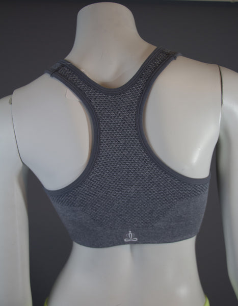 Action front zip up sports bra - Charcoal Grey